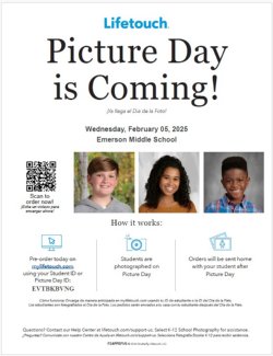 Emerson Picture Day - Wednesday, February 5, 2025